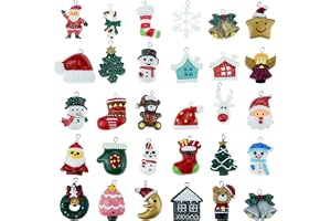 baotongle 30 stycken jul miniatyr hängen juldekorationer ornament gör-det-själv till jul