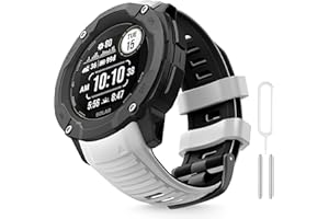 Mysnbkn Pasek zegarkowy, kompatybilny z Garmin Instinct 2X, Solar, Tactical, miękki silikonowy pasek, narzędzia do wymiany