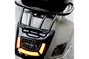 Midimttop Passenger Grab Bar Fit für Vespa GTS300 GTS250 GTS 300 250 GTV300 2008-2022 2018 2019 2020 2021 2022 2023 Motorrad Hinten Halterung Gepäck Tasche Sport Regal Rack Zubehör (Schwarz)