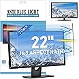 LAMA 2 PACK 22 Inch Blue Light Blocking Screen Protector, 22" Computer Monitor Screen Filter (WxH:19.17"x10.78"), Anti Blue Light/Anti Glare/Anti-UV/Eye Protection/Reduce Eye Strain(22" 16:9)