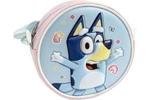 CERDÁ LIFE'S LITTLE MOMENTS 2 a 8 años Diseño Colorido con Personajes Animados, Ligero y Espacioso Bolso Bluey, Corazon Unisex niños, Mediano