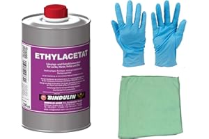 BINDULIN Ethylacetat flüchtiges Reinigungsmittel rein inkl. 1 elastisches Microfasertuch (500 Gramm)