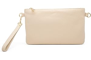 MAURO PELLETTERIA Pochette Donna con Tracolla Borsa Clutch Donna Elegante in Pelle Morbida Made in Italy Borsa da Polso Modello Mya