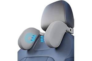 JOFLVA Repose Tete Voiture,Cale Tete Enfant Voiture,Rotation à 360 °Appuie Tete Voiture Réglable avec Mousse à Mémoire de Forme Douce,Cale Tete Voiture,Pour Dormir En Voiture Voyage Enfants Et Adultes