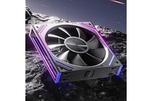 AsiaHorse DAWN RGB wentylator PC 120 mm, ARGB Daisy Chain PC [Infinity Mirror] [HDB] 71CFM/1850RPM/2,6MMH2O 4-pinowe PWN i 5V 3Pin ARGB do Asus Aura ASRock GIGABYTE MSI