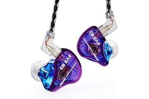 keephifi KBEAR Storm In Ear Monitor IEM Kopfhörer, In-Ear-Bühne für Sänger, Musiker, Audiophile Kopfhörer 10 mm stark magnetisch dynamisch für Laufen, Arbeiten, Reiten(blau lila,kein mikro)
