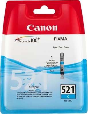 Canon - CLI-521C - Cartouche d'Encre d'Origine - Cyan