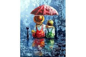 Maysurban Peinture par Numero Adulte DIY Peinture à l'huile Numéros Toile Paint by Numbers Peindre par Nombre Kits sans Cadre 40x50cm,Lion amoureux