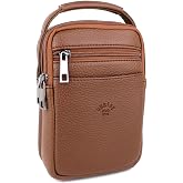 Leather club Men's Multi-Pocket Hanging Hand And Shoulder Bag