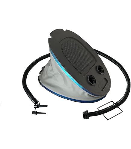 Pompe à Pied Gonfleur Matelas Portable - Avec 3 Adaptateurs, Pour Camping, Kayak, Lit Gonflable
