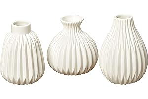 BOLTZE Esko zestaw 3 wazonów porcelanowych (biały)