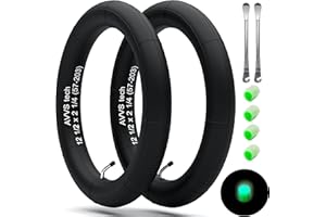 ‎AVVS TECH 12 1/2 x 2 1/4 57-203 Kinderwagen Schlauch 12 Zoll Mit Winkelventil 45° inkl. Montagehebeln | 2 Stück Packung | Roller Reifen Kinderwagen Dreirad Laufrad Fahrrad Anhänger