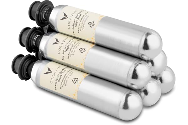 Pack de 6 Capsules CO2 Coravin Pure? Sparkling Argent et Noir