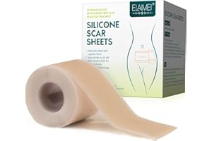PEPHUCA Parche de silicona cicatrizantes, Láminas profesionales para cicatrices causadas por cesárea, cirugía, quemaduras, queloides, acné y más, talla única [3 metros rollo]