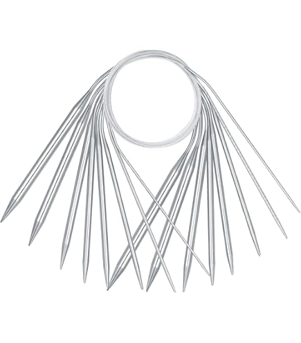 Lot De 15 Aiguilles Circulaires Courtes 23 Cm - Acier Inoxydable - Tailles 2.0 à 4.0 Mm - Pour Chaussettes, Manches