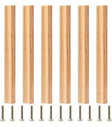 Maniglia Per Mobili In Legno Di Pino - Distanza Fori 96mm, Lunghezza 112mm, Design Naturale E Moderno - Foto 4