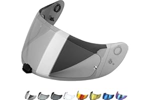 Everalo Compatible with Hjc is 17 Visor - Fg17 - FgSt - C70 - C70n - HJ 20M - Helmet Visor hjc is 17 Pinlock Ready - Anti-Scratch (Mirrored)