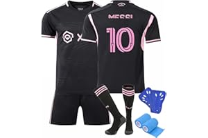PEIFOON Maillot de Foot Enfants, Maillot de Foot N°10 Domicile/Extérieur, Maillot de Foot Respirant à Séchage Rapide, Set De Entraînement de Football