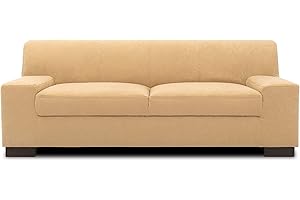 ‎DOMO. COLLECTION DOMO. collection Sofa Norma, 2-Sitzer Couch, 2er Polster-Garnitur mit Holzfüßen, 194 x 85 x 74 cm (BxTxH), Feinstoff beige