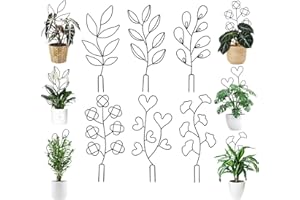 MOAMUN 6 Enrejado para Plantas Trepadoras de Metal, Scelosia Extensible Soporte para Plantas, 39.9cm Soporte Plantas Interior Soporte para Plantas Interior para Enredadera Hiedra Rosal (Negro)