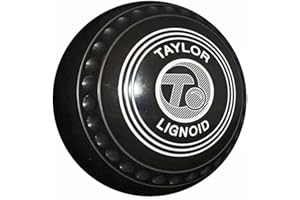 THOMAS TAYLOR BOWLS LTD Taylor Lignoid Progrip Heavy Black Outdoor Grass Lawn Short Mat Bowls - Set of 4