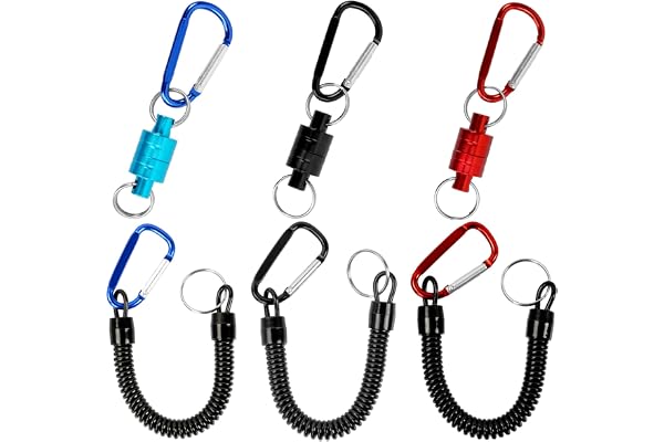 Pêche à la Mouche Support, 3 Pièces Libération de Filet Magnétique, Connecteur D'épuisette D'atterrissage, Lanière de Pêche Magnétique, Pêche en Métal Libération Filet