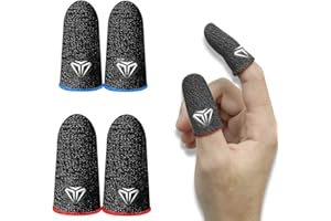 LONSVTTU 4 Pcs Game Finger Sleeve Sets,mit Leichter&Atmungsaktiver Touch Screen Daumenhülle,Professioneller Spielfingerabdeckung mit Rutschfester&Schweißfester Oberfläche Hohe Empfindlichkeit