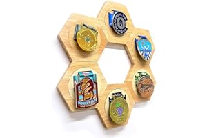 AZURAOKEY Lot de 6 supports muraux pour médailles de course à pied, support en nid d'abeille pour le sport, les marathons et les championnats