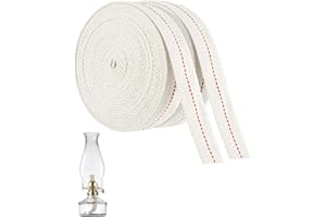 TPZORJX 2 Rotoli Stoppino - per lampade a olio in cotone, lunghezza,per lampada a olio, stoppino per lampade a petrolio, stoppino in fibra di vetro per torcia da giardino, lanterna, lampada