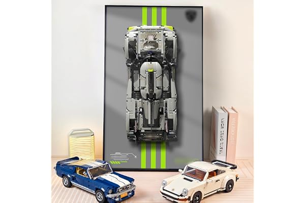 NOVDA Cadre Compatible avec Peugeot 9X8 24H Le Mans Hybrid Hypercar 42156, 75x45 cm Tableau mural (sans modèle)