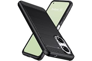 Natbok Etui do Asus Zenfone 10, wojskowe, odporne na wstrząsy, etui na telefon Asus Zenfone 10, [tekstura włókna węglowego] miękkie, elastyczne, TPU, wąskie, odporne na zarysowania, czarne