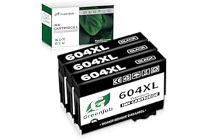 Greenjob 604XL Cartucho de Tinta Compatible con Epson 604XL 604 XL Negro para Expression Home XP-2200 XP-2205 XP-3200 XP-3205 XP-4200 XP-4205, Workforce WF-2910 WF-2930 WF-2935 WF-2950 (3 Negro)