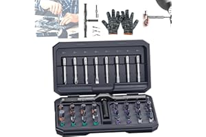 GUO-SWY 42 in 1 Magnetic Screwdriver Sets,Multi Bit Ratchet Screwdriver Set, Magnetic Drive Tool with Detachable Ratchet Handle,Multi Bit Ratcheting Screw Driver Set with Storage Case Repair Tool Kit (Black)