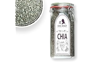 ‎EDEL KRAUT MANUFAKTUR DES LEBENS Chia Samen BIO 800g im Premium Drahtbügelglas | EDEL KRAUT - 100% reine Chiasamen Bio frei von jeglichen Zusatzstoffen und Gentechnik - Natur pur - chia seeds - Chia-Samen als Premium Superfood