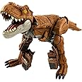 Mattel Jurassic World Fierce Changers Atrapa y ruge T-Rex Dinosaurio de juguete se transforma en todoterreno, +4 años (HPD38)
