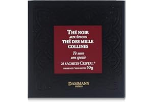 Pasticceria Passerini dal 1919 Dammann Thé des Mille Collines - Thé Noir Africain au Gingembre, 25 sachets Cristal - Dammann Frères