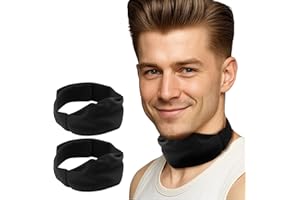 SJFNJN 2Pcs Trach Covers for Tracheostomy Neck Stoma Cover Breathable Dust- Proof Shield Neck Trachea Protector Adjustable Tracheostomy Supplies Reusable Tracheostomy Care Kits for Men and Women (Black, L)