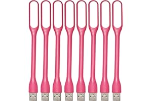 EBYPHAN 8pcs Mini USB Light for Keyboard, Flexible USB Laptop Light, Adjustable USB Lamp for Notebook Computer (Gooseneck Structure, LED Lighting Source) (Pink)