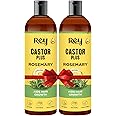 Rey Naturals Cold Pressed Castor Oil plus Rosemary Essential Oil | Castor Oil for Hair Growth, Eyebrows & EyelasheS | Premix of Castor and Rosemary Essential Oil| For Men & Women| 200ml * 2