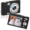 FamBrow Autofocus Vlogging Camera - FHD 1080P, 48MP with 16X Digital Zoom, Compact, Portable, Mini Camera for Teens, Kids, Adults & Beginners - Space Black