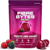 Fibre Bytes 3.5g Daily High Fibre Gummies GLP-1 Support & Digestion - 60ct | Gut Balance with Inulin, Vitamin B6, Pantothenic