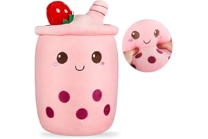 AYIXIWARZ BoBa Plushie, Bubble Tea Plushi, Fruit Plush Pillow Ice Cream Plush Pillow Cushion Stuffed Animal Pillow Skin-friendly Comfortable Cushion Cuddle Hugging Pillow, Fluffy Toy Pillow Milk Tea Cushion