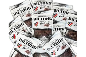 ‎NAM FLAVA Nam Flava - Original Biltong aus Namibia - 1 kg (10x100 g) - Trockenfleisch, Beef Jerky, viel Protein