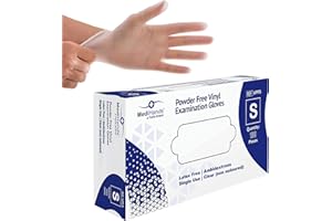FARLA MEDICAL MediHands Vinyl Clear Gloves Small Disposable Surgical Gloves, Box of 100 Powder Free Latex Free & Protein Free, Medical Gloves, Food, Multi Use