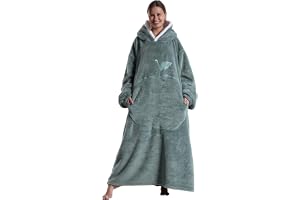 Pterygoid Bärbar filt huvtröja vuxen, överdimensionerad sweatshirt filt med gigantisk huvficka med ärmar, vintergåvor för kvi