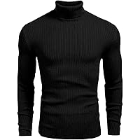 Ontarious Look Men's High and Turtle Neck Cotton T-Shirt
