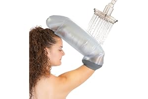 BLJ®️ Protector Escayola Brazo Corto Adulto para Ducha - Funda Escayola Impermeable, Flexible y Reutilizable de Uso Diario + Bolsa de Almacenamiento con Cremallera.