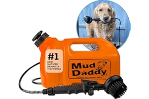 Mud Daddy – Portable Pet Washer, Multipurpose Washing Device, Muddy Walks, Pet Cleaning, Grooming Perfect for Dogs, Horses, Bikes, Shoes, Camping and More – 5 Litre – Orange