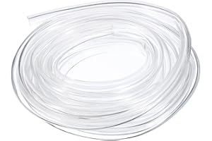 QUARKZMAN Tubo Flexible de PVC, 6mm de ID x 7mm de OD - 4 Metros de Largo Tubos de Agua de Vinilo Transparente, Tubería de Agua Plástico Ligero y Flexible para Tanque y Acuario