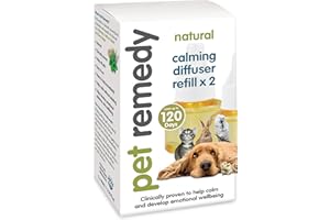 Pet Remedy REFILL Nautual Calming Plug Diffuser - Helps calm and develop emotional wellbeing in all pets. (2 x 40ml (4 Month Supply))
